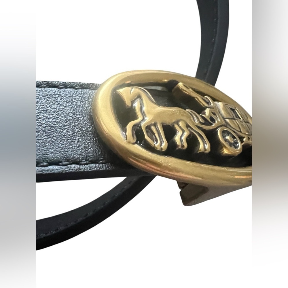 COACH Horse and Carriage Buckle Belt Black size M - Picture 5 of 11